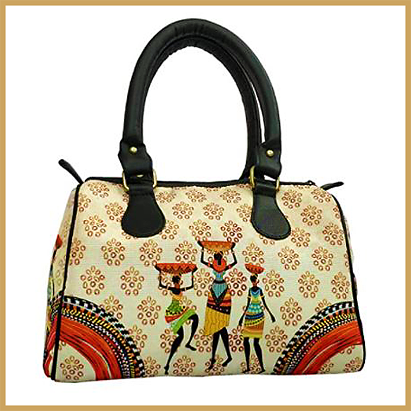 African Tribal Inspired Print Weekender Bag Designer Tote 